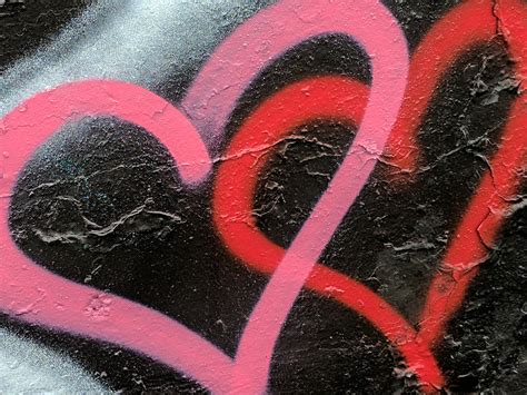 Pair Of Graffiti Hearts Free Stock Photo Public Domain Pictures