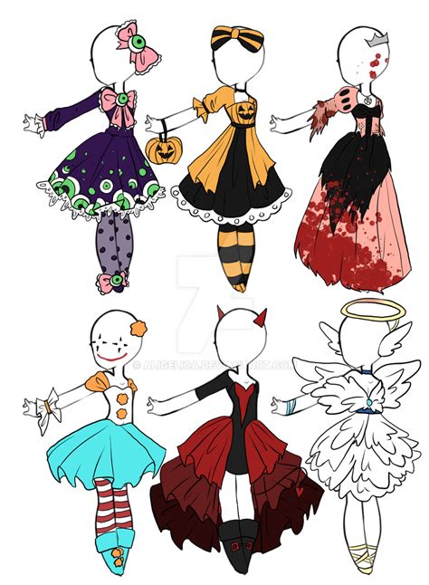 Cheap Halloween Outfits Closed By Aligelica On Deviantart Drawing