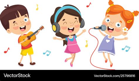 Kids Playing Music Royalty Free Vector Image Vectorstock
