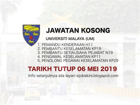 The university malaya endowment fund (umef) is the largest fundraising campaign in history. Jawatan Kosong Universiti Malaya (UM) - Tarikh Tutup 06 ...