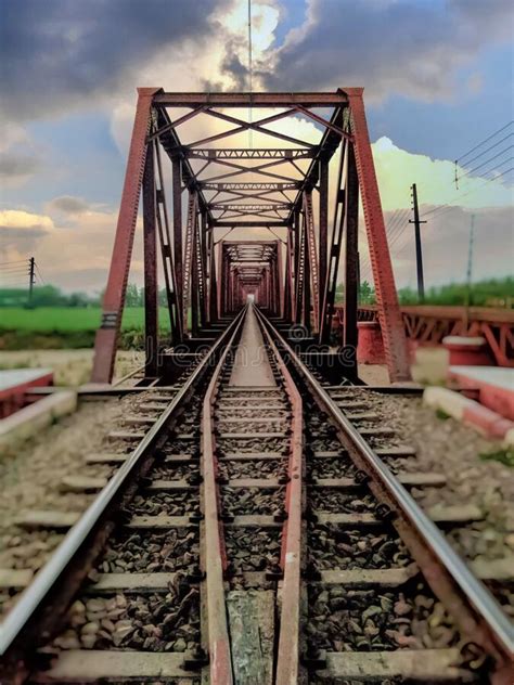 Rail Tracks Perspective Stock Image Image Of Train 184823733