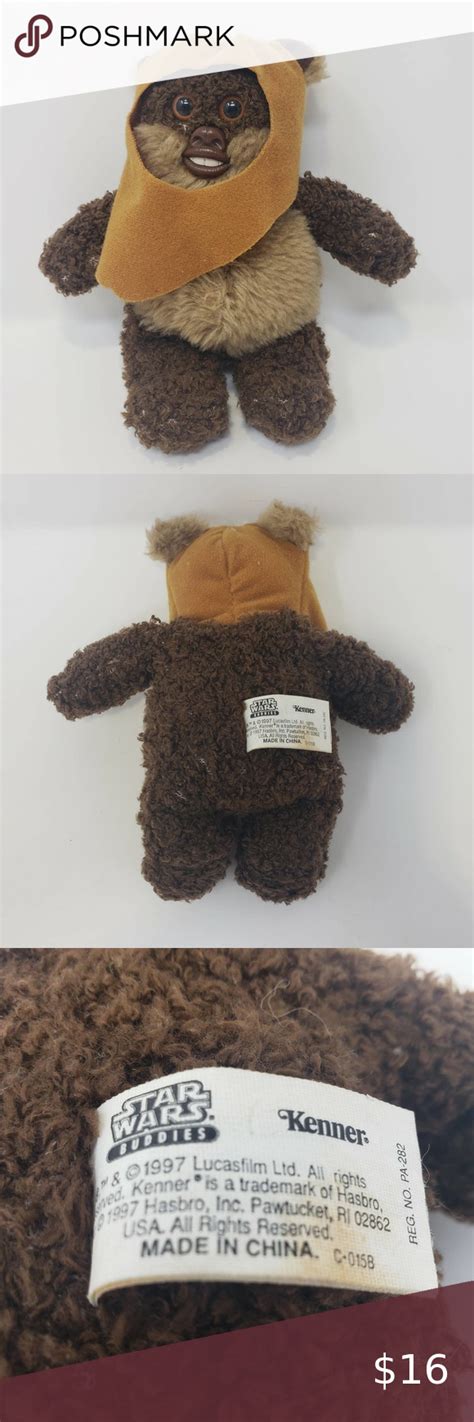 Kenner Star Wars Buddies Wicket The Ewok Plush Stuffed Character 8 Vintage 1997