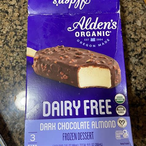 Aldens Organic Dairy Free Dark Chocolate Almond Frozen Dessert Review