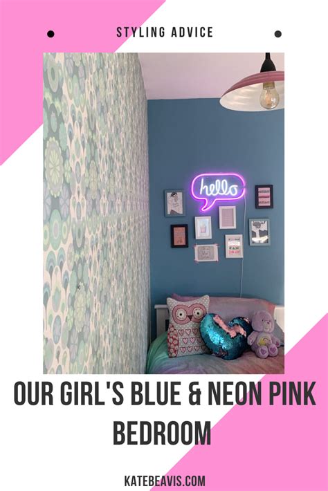 The blue bedroom is definitely one that easily impresses within a modern setting. Our Daughter's Blue And Neon Pink bedroom With Valspar ...