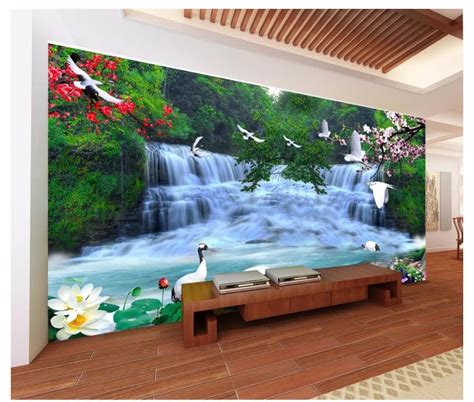 Custom Photo Wallpaper For Walls 3 D Murals Idyllic Landscape Beautiful