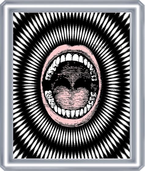 Trippy Mouth Art Print 8 X 10 Psychedelic Hypnotic Surreal Etsy