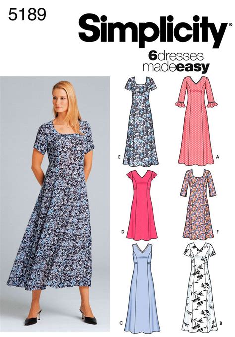 Womens Pullover Dress Pattern Simplicitypatterns Dress Sewing Patterns Sewing Dresses