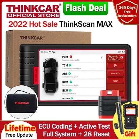 thinkcar thinkscan max obd2 scanner automotivo car diagnostic tool ecu code reader with free 28