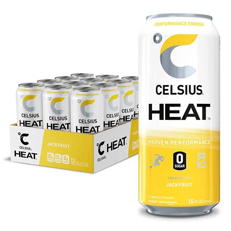 Celsius Heat Performance Energy Drink Jackfruit No Sugar No