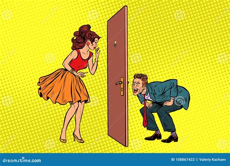 Voyeurism Cartoons Illustrations Vector Stock Images Pictures