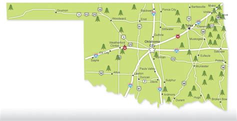 Oklahoma Map State Parks Oklahomas Official Travel