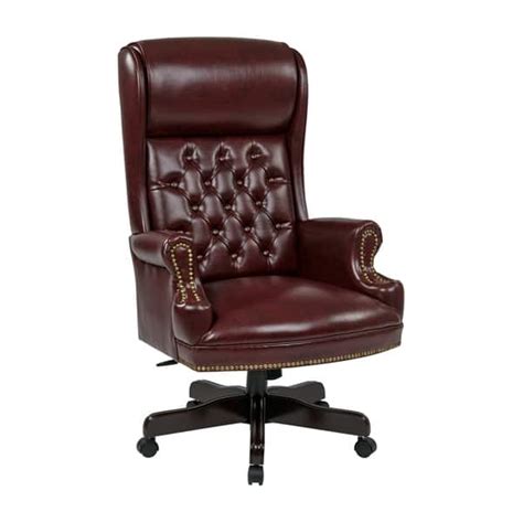 Deluxe High Back Traditional Faux Leather Executive Office Chair Bed