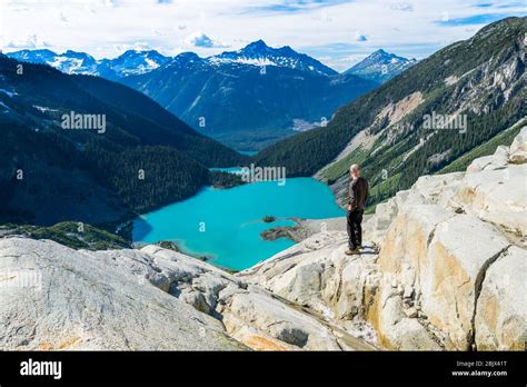 View Of All 3 Joffre Lakes From Matier Glacier Edge Joffre Lakes