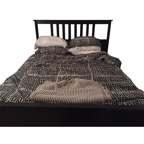 Ikea Hemnes Queen Size Bed Frame In Black Aptdeco