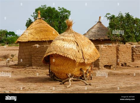African Homestead With Granary Burkina Faso Stock Photo Alamy