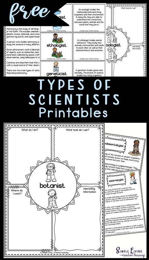 Types Of Scientists Printables Types Of Scientists Scientist