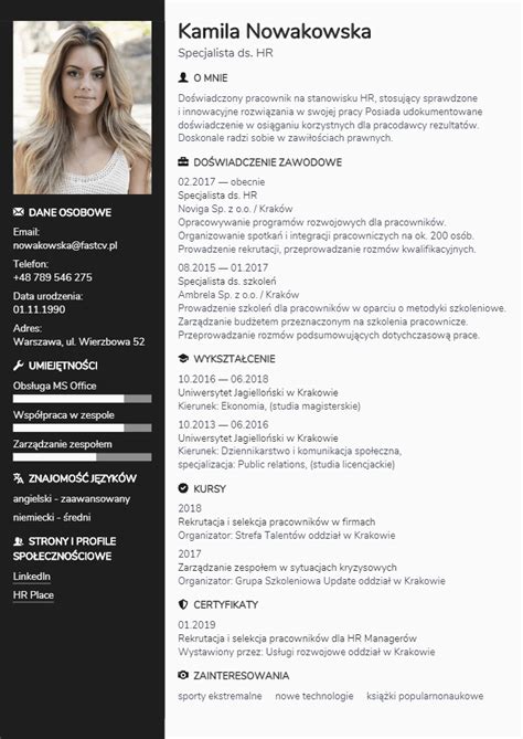 Mamy dla ciebie gotowe cv do pobrania. Najlepsze wzory CV 2,020 | Kreator CV - darmowe wzory i ...