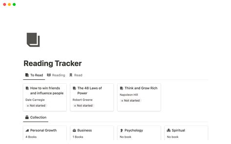 Reading Tracker Template Notion Marketplace