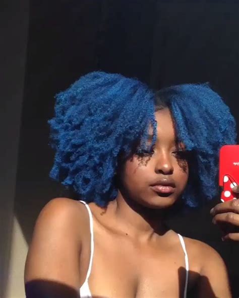Pin By Ms Misty Mac Mac Mac On Beauty Blue Natural Hair Dyed
