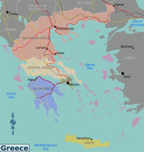 Map Of Greece Regions Worldofmaps Net Online Maps And Travel