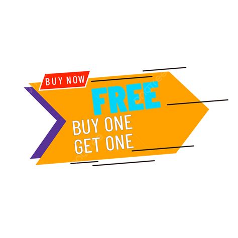 Buy Get Free Vector Art Png Buy One Get One Free Promotion Label Sale