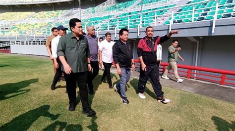 Erick Thohir Pantau Kesiapan Stadion Gbt Jelang Laga Timnas Indonesia