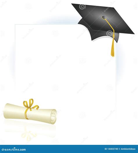 Graduation Cap And Diploma Page Layout Stock Vector Illustration Of