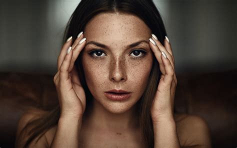 face women model portrait photography freckles fashion person skin olga kobzar head