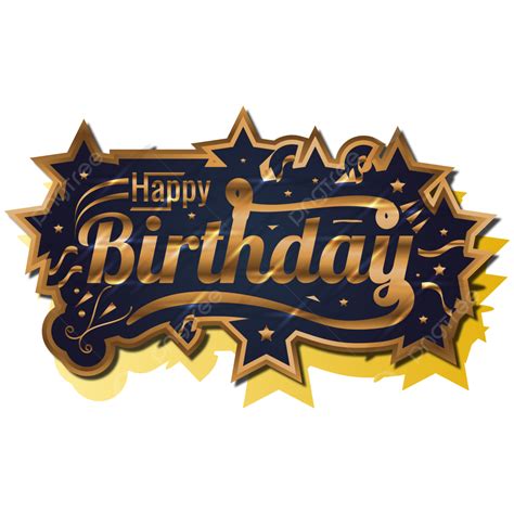 Happy Birthday Logo 3d Png