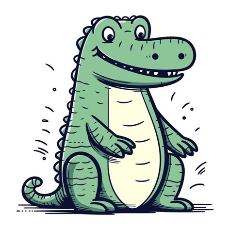 Premium Vector Crocodile Vector Illustration Of A Cartoon Crocodile