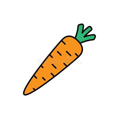 Carrot Icon Vector Carrot In Flat Style Stock Vector Illustration