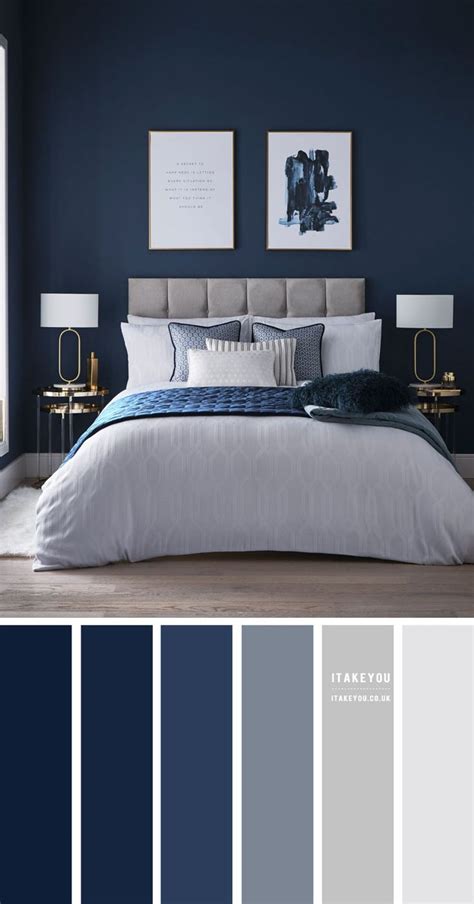 Navy Blue And Grey Bedroom Colour Scheme Blue Master Bedroom Grey