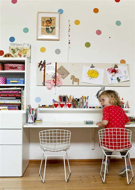Set up a table in the living room 10 Kids Study Nooks - Tinyme Blog
