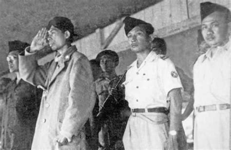 General Sudirman And Ltcolonel Soeharto Watched A Parade To Welcome