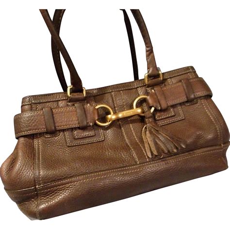 Vintage Coach Brown Leather Handbag From Eleanorslegacy On Ruby Lane