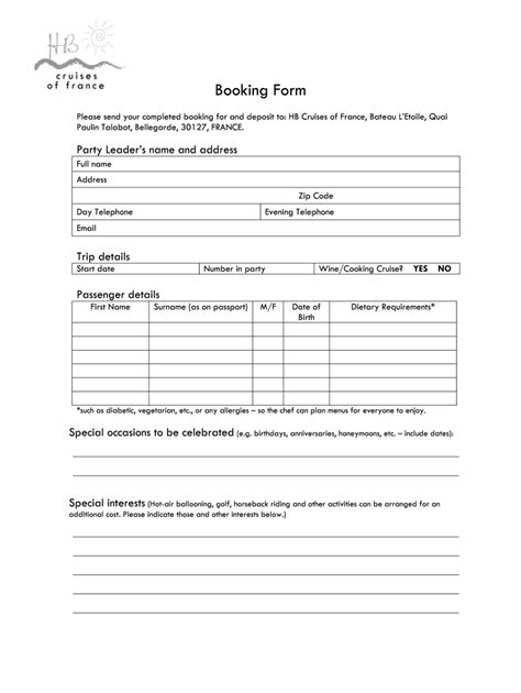 Blank Booking Fill And Sign Printable Template Online Us Legal Forms
