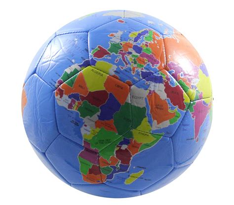 INFLATED Earth Globe Soccer Ball - 8