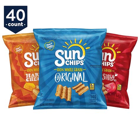 Sunchips Multigrain Chips Variety Pack 1 Oz Bags 40 Count Assortment May Vary