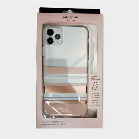 Kate Spade Ny Case For Iphone 11 Pro Max Park Stripe Rose Gold New
