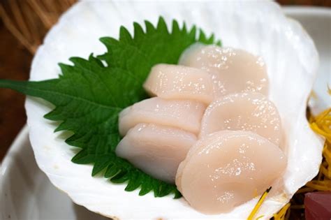Premium Photo Hokkaido Scallop Sashimi