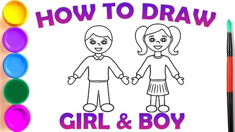 How To Draw Girl And Boy Youtube