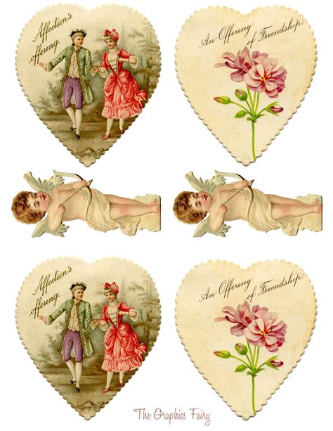 Here we have a lovely young woman, all framed up with a violets find over 6,000 free vintage images, illustrations, vintage pictures, stock images, antique graphics, clip art, vintage photos, and printable art, to. Vintage Valentine Printable - Heart Garland with Cupids ...