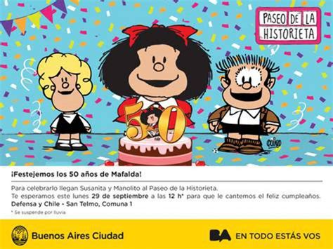 Mafalda Cumple 50 Años Con Susanita Y Manolito