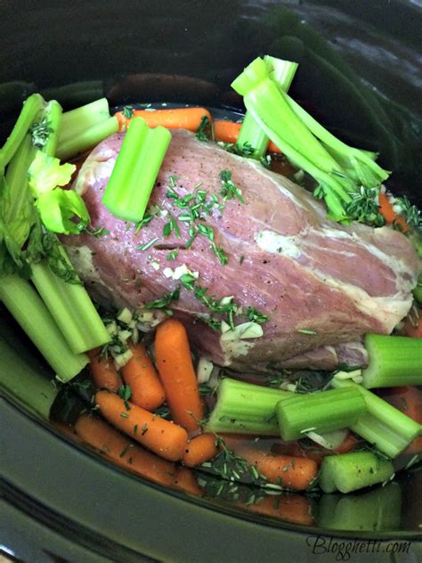 Cover and cook on high for 1 hour. Slow Cooker Pork Roast with Herbs