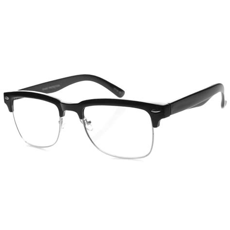 vintage hipster dapper indie half frame clear lens glasses 9810 in 2021 mens eye glasses mens