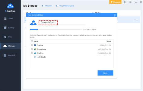 How To Add And Manage Combined Cloud In Cbackup