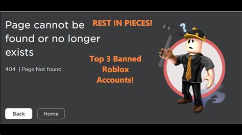 Top 3 Banned Roblox Accounts Roblox Youtube