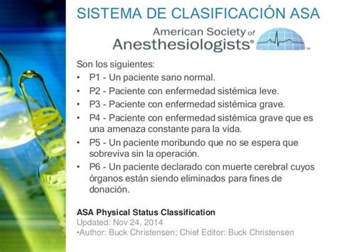 Clasificación Asa Riesgos Anestésicos