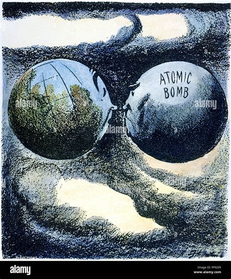 Caricatura Bomba Atómica 1945 Nbien American Cartoon Por Daniel