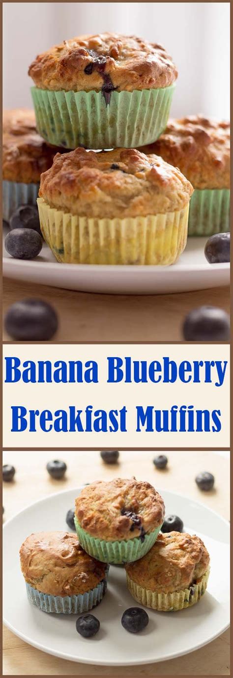 Low calorie blueberry desserts : Banana Blueberry Breakfast Muffins | Recept | Banaan ...